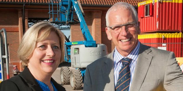 Susie Cawood of York and North Yorkshire Chamber of Commerce and Neil Coote of Lindum York