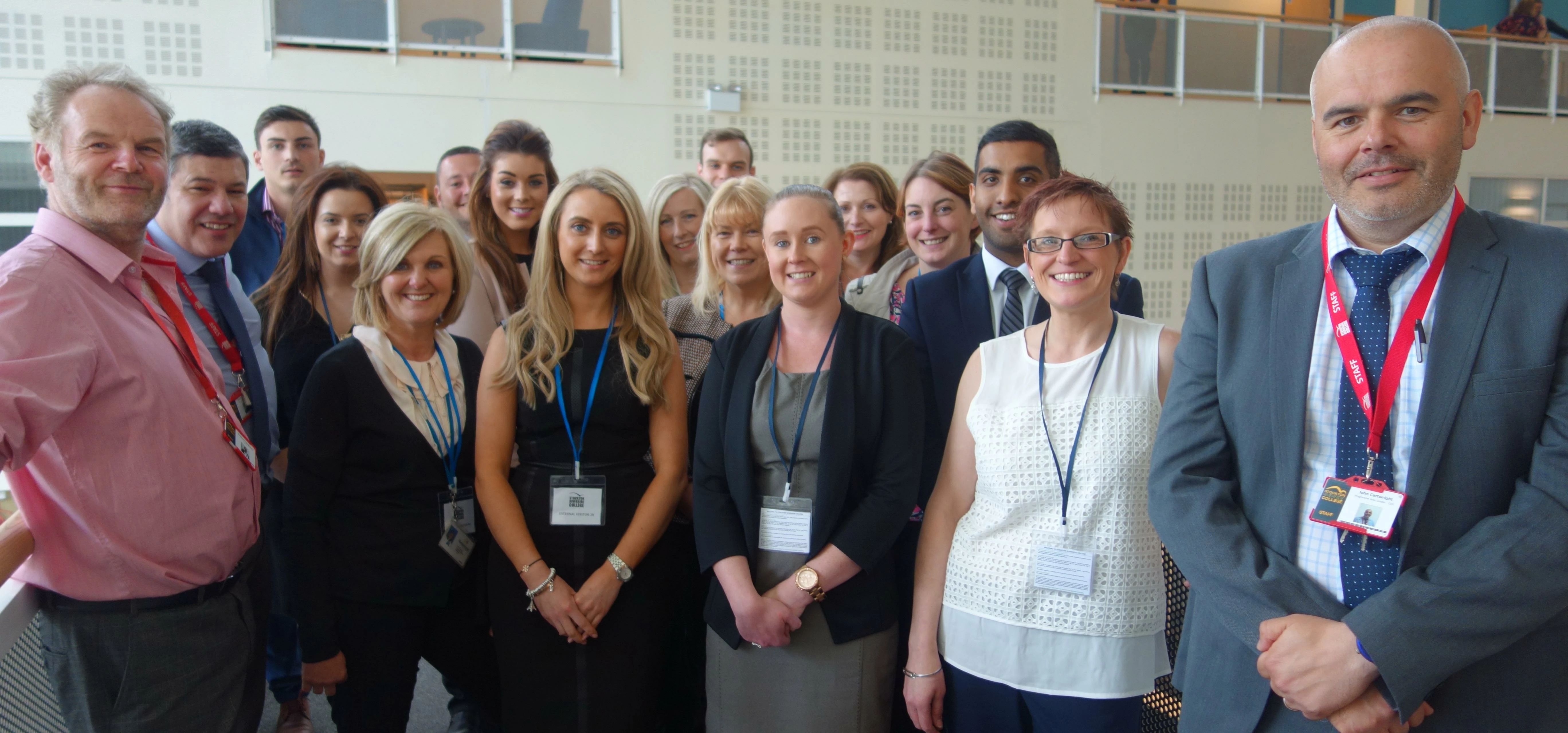 Front right, Stockton Riverside College's Programme Area Leader for Construction, Engineering and De
