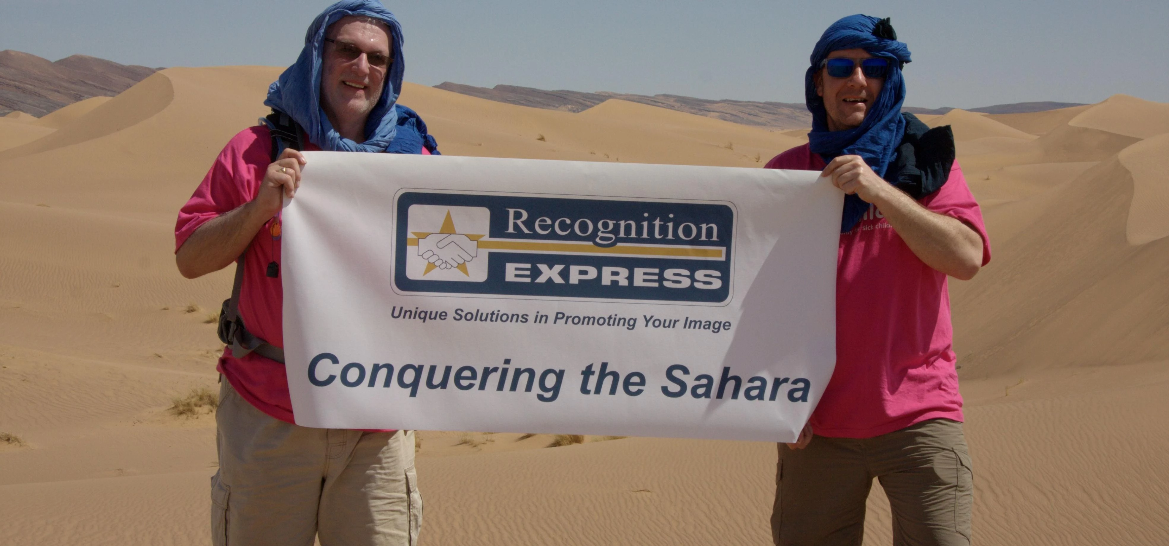 Nigel Toplis and Russell Golding conquert the Sahara Desert in aid of WellChild