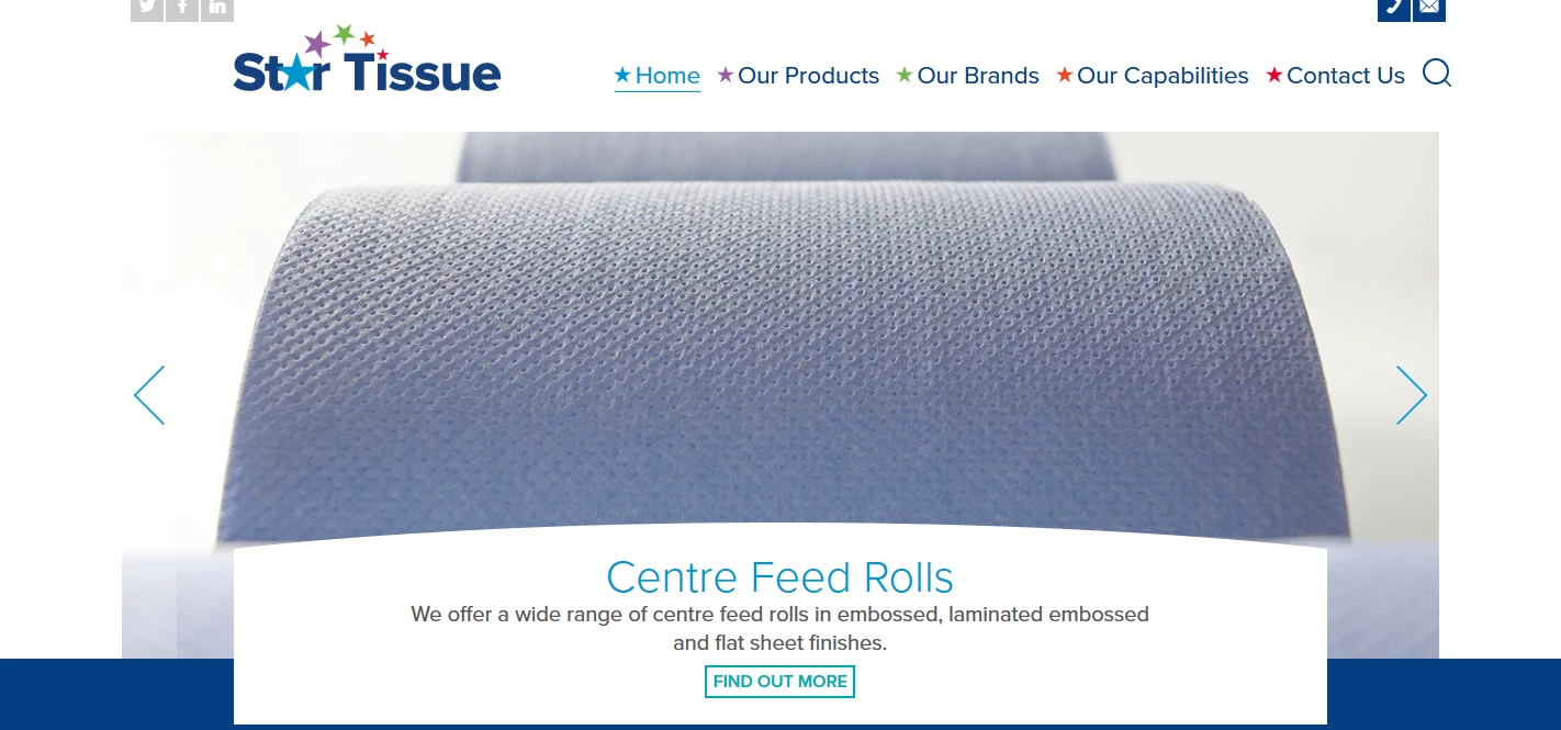 Star Tissue UK – a leading manufacturer of hygiene paper products – has launched its new website and