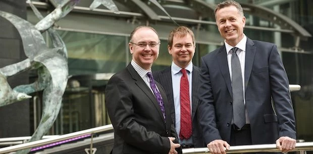 Tony Reeves with senior lead partner for Yorkshire and the North East, Martin Jenkins and Paul Thoms