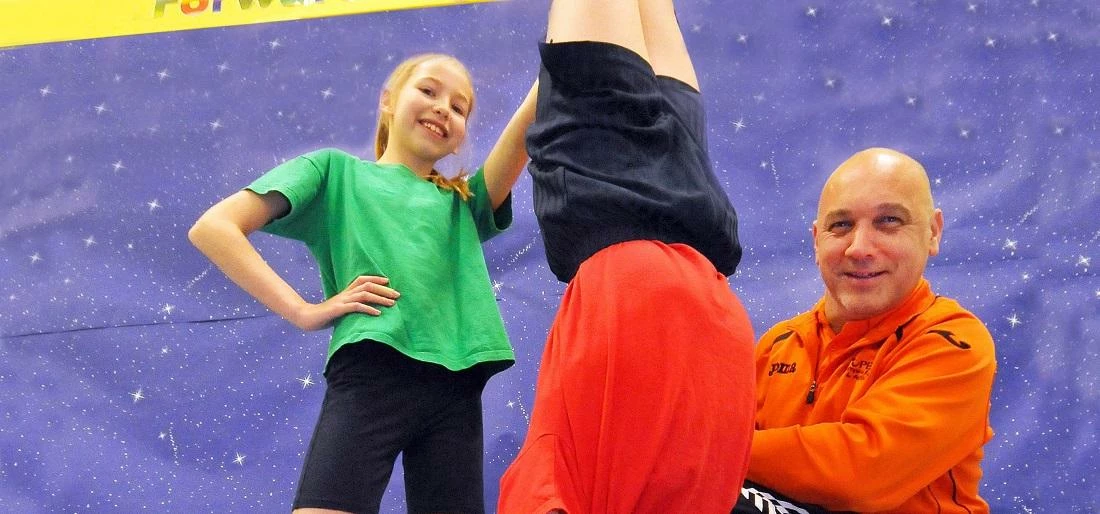 Dave Johnson (right) with student Lucy Farrell (left)