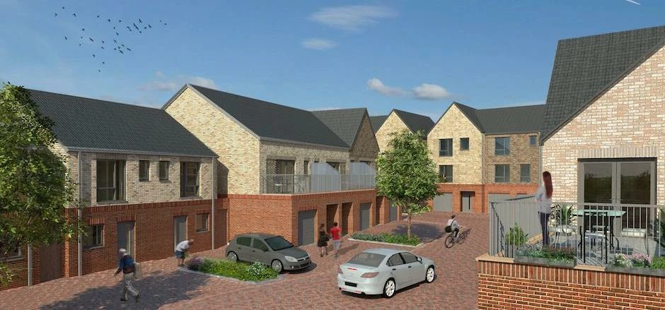 CGI of part of the 82 new homes scheme in Stockton.