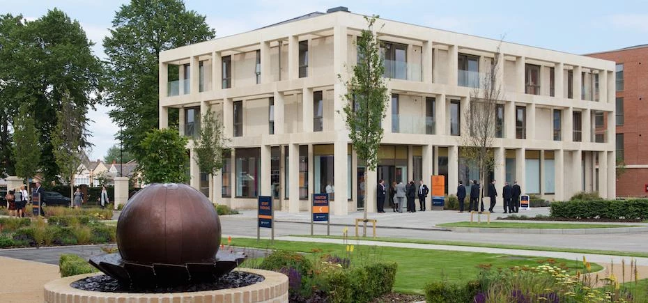 The new apartment complex features a five ft. chocolate orange sculpture. 