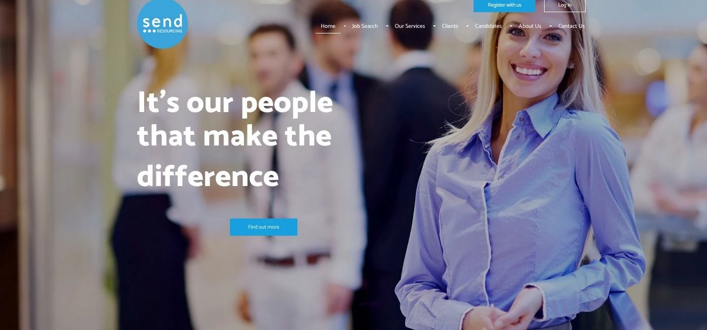 Send Resourcing's new website and branding 