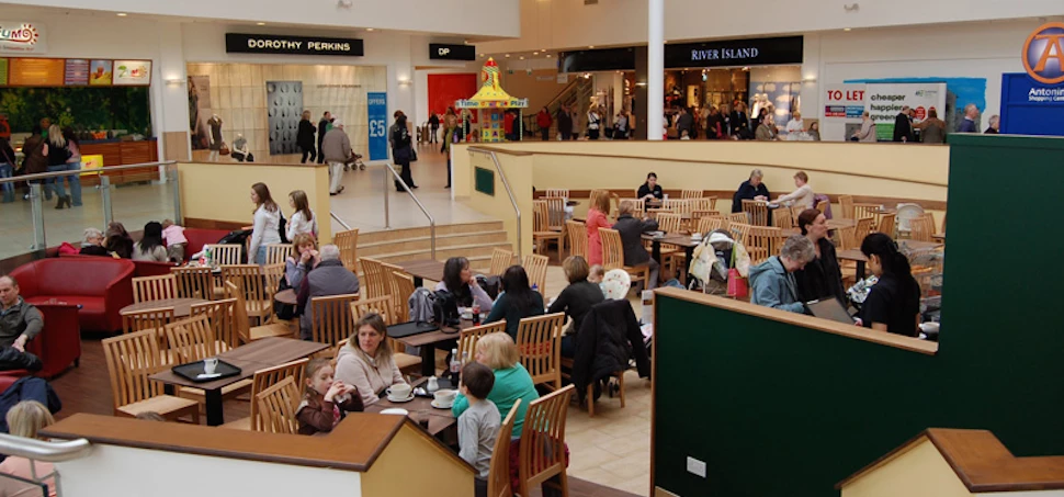 The food court at Antonine Centre in Cumbernauld.