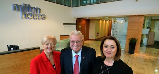 Westfield Health’s chief executive Jill Davies, chairman Graham Moore and Julie Gill, executive dire
