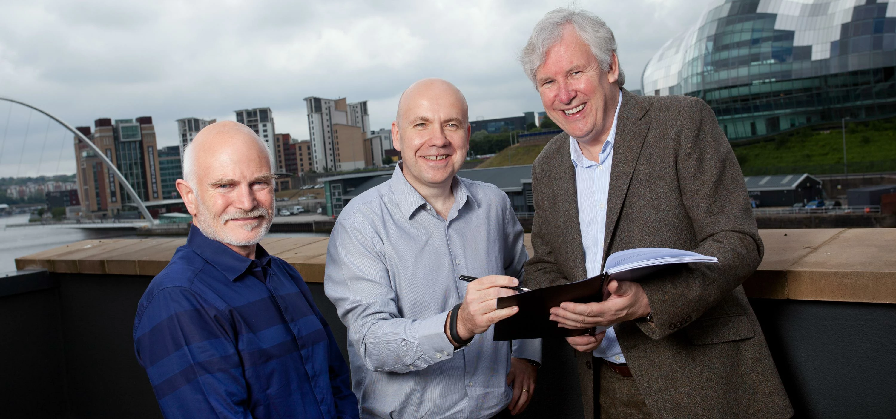Jim Beirne, Chief Executive Live Theatre, Darren Jobling, CEO, ZeroLight and Paul Callaghan, Chair o
