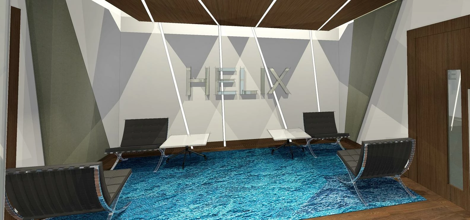 A CGI of break-out space in the Helix building