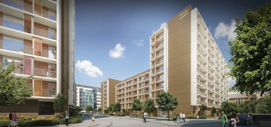 A CGI of the 744 homes which will be located at Holbeck Village.