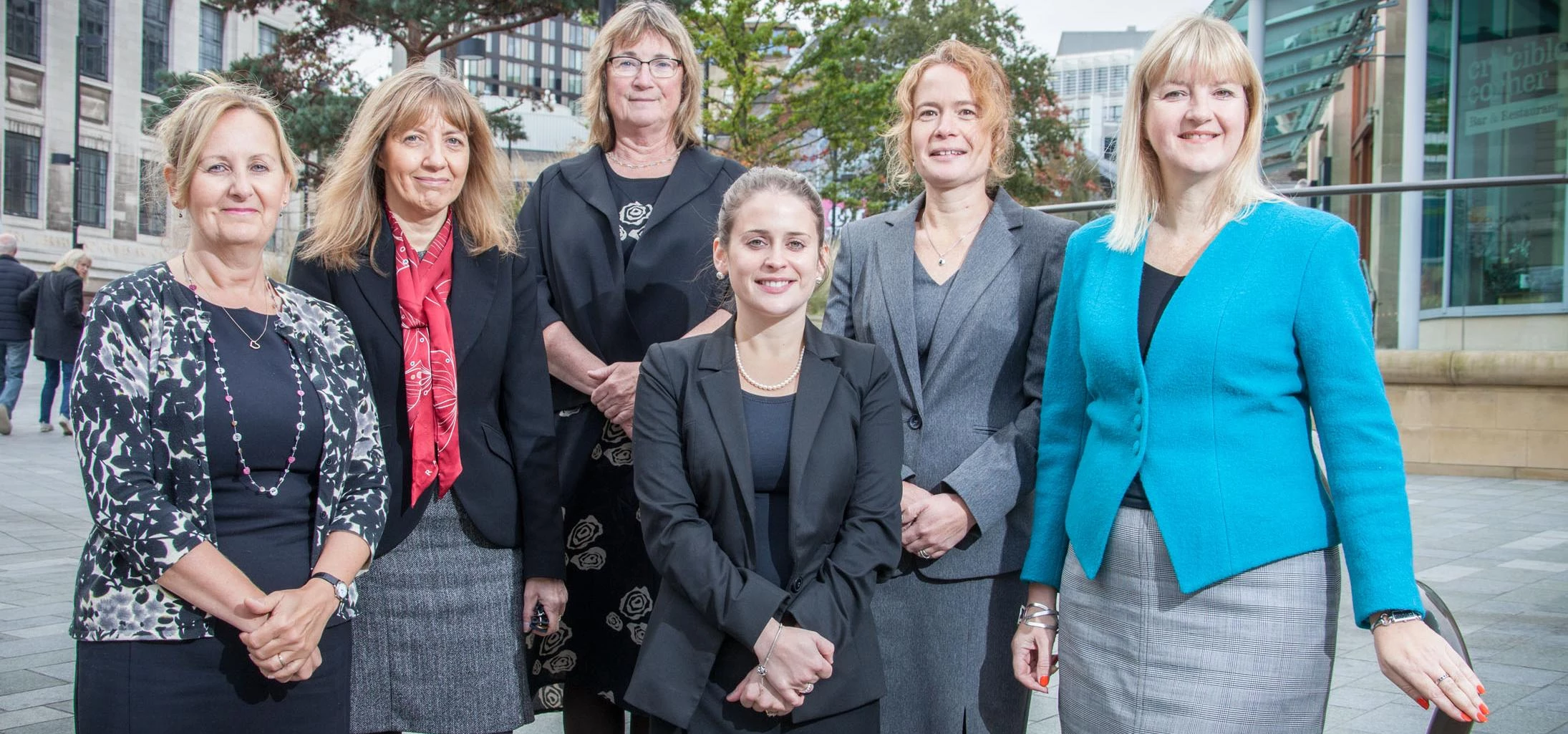 Michaela Heathcote (far right) and her family law team welcome Emilie Garthwaite (centre) to Taylor&