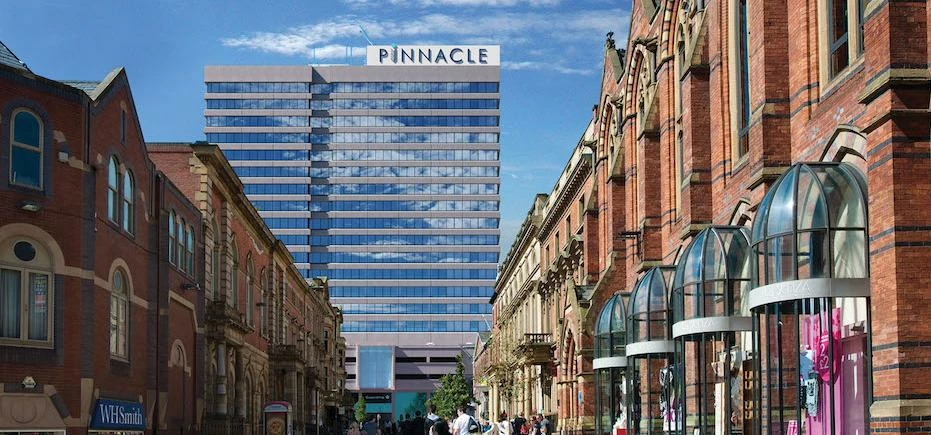 Pinnacle Leeds, the city centre’s tallest office tower.