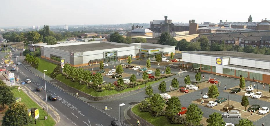 The four-acre site in Armley is being transformed into a new retail destination.