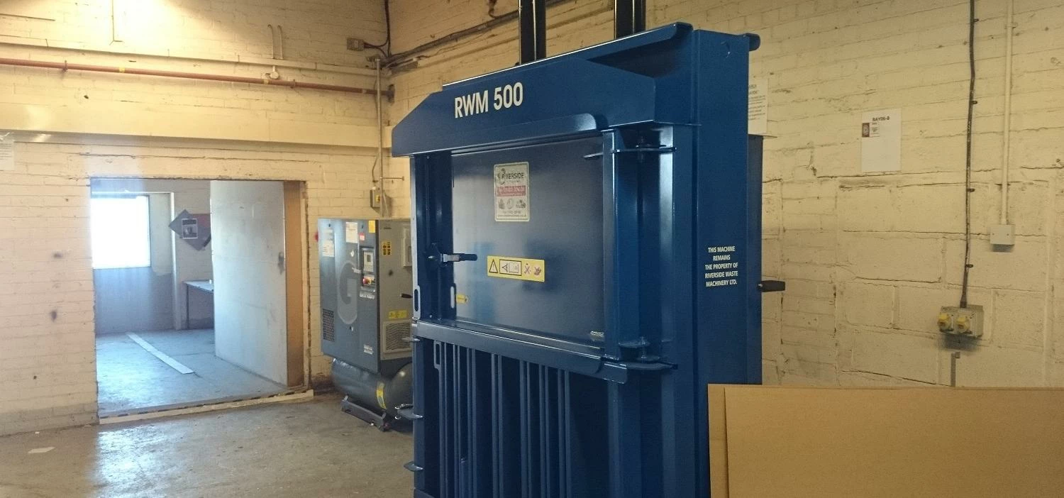 The RWM500 mill size waste baler in-situ at Bluebird Engineering Solutions, Scarborough