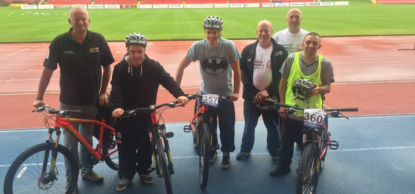 Volunteers from the veterans’ charity Launchpad have been helping cyclists from Special Olympics Gat