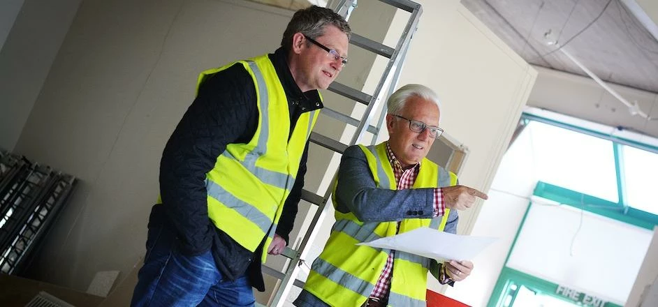 (L-R) Joint MD’s Duncan McEwan and Tom Hedley, pictured surveying the commencement of works on their