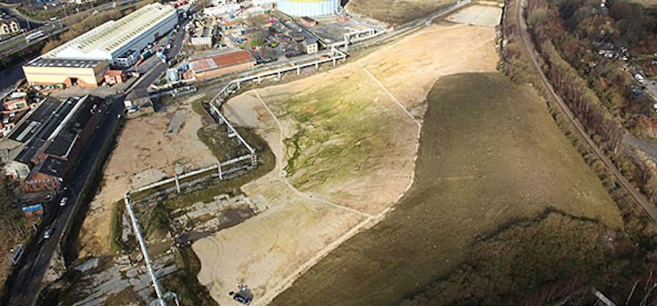 The former National Grid gas holders site.