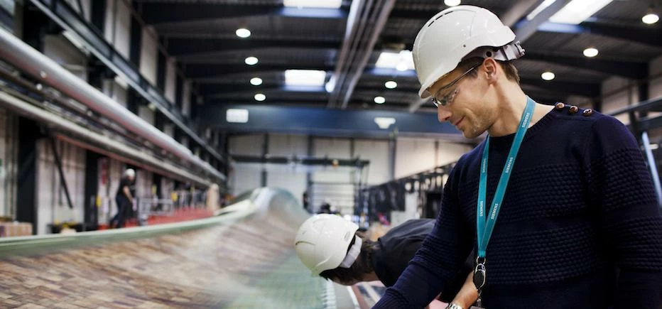 Siemens' blade production at an existing Siemens manufacturing facility in Denmark. 