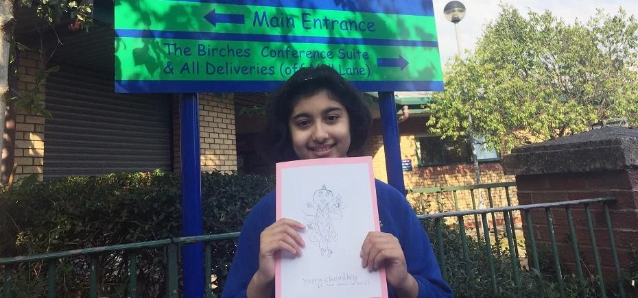 Winner Yusru Choudhry, pupil at The Birches school