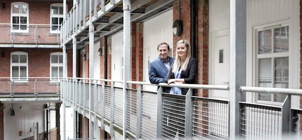 Damiano Rea and Nicheala Robson from Heaton Property, pictured at Pandongate House. 