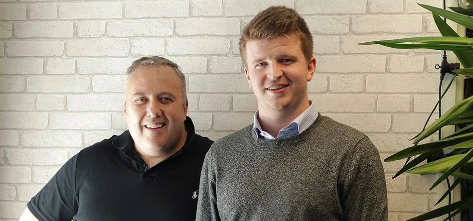 Image shows: Evolution Funding CEO Jeremy Levine and Nexus Dry Hire MD Tom Agar