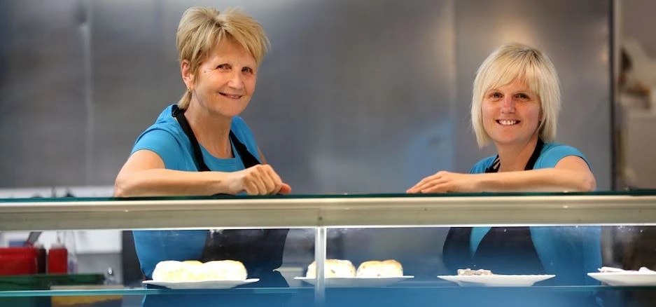Jean Hall owner of Jeans Kitchen and Louise Matthews