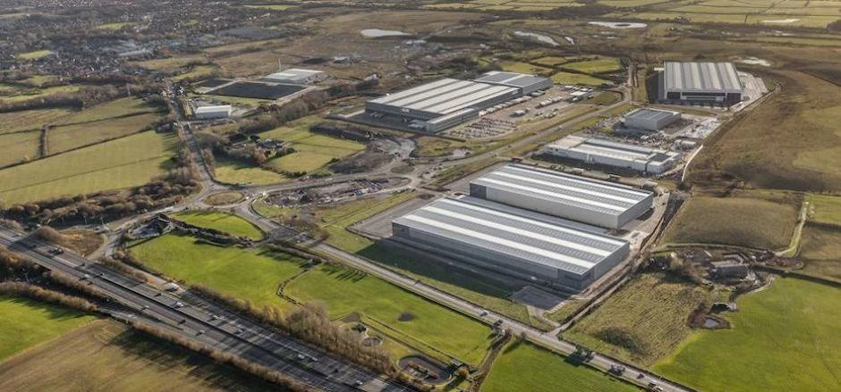 An aerial shot of the Logistics North site.