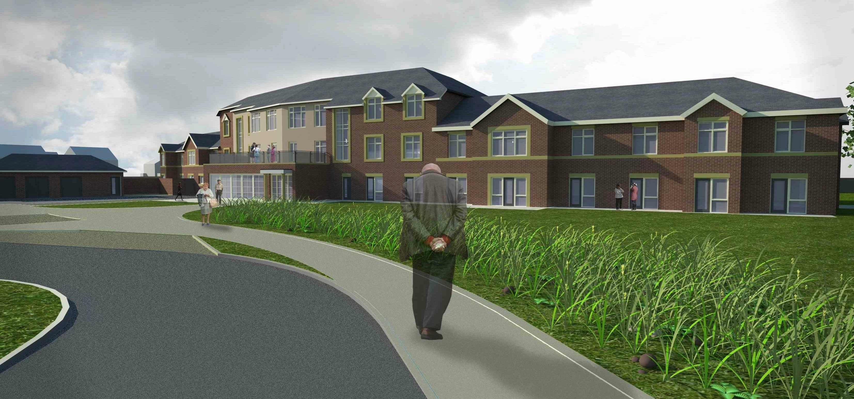 Artist's impression of the new residential care homes by Eothen Homes