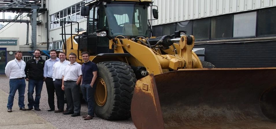 AVID MD Ryan Maughan (left) pictured at Caterpillar’s Europe Research and Development Centre in Pete