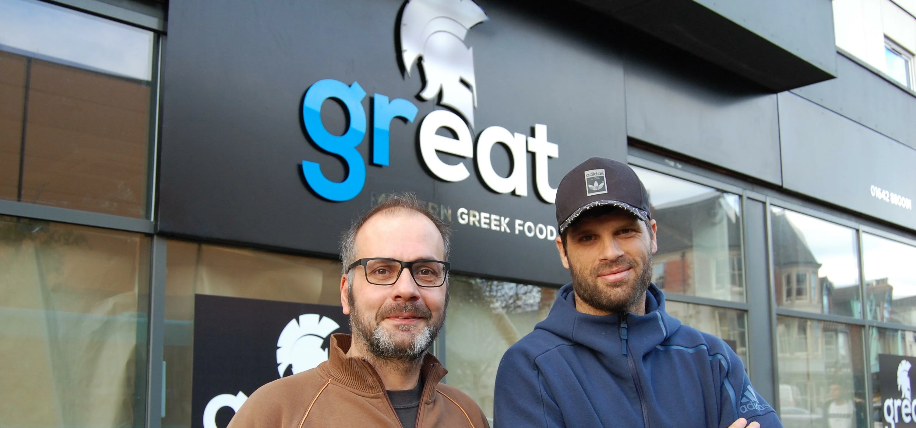 Dimi Konstantopoulos and his business partner Nikos Pitsoulis at their new restaurant on Linthorpe R