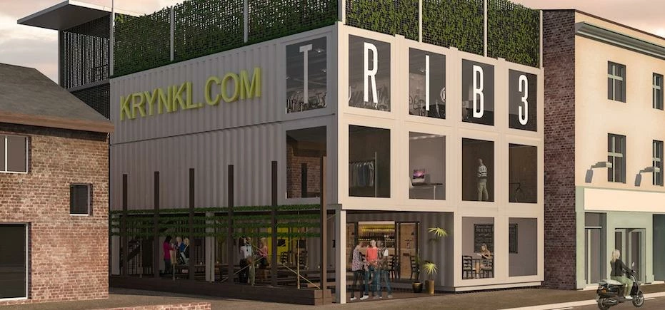 The building will be constructed out of shipping containers. 