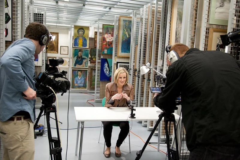 Steph McGovern filming her haul video at #wearmima