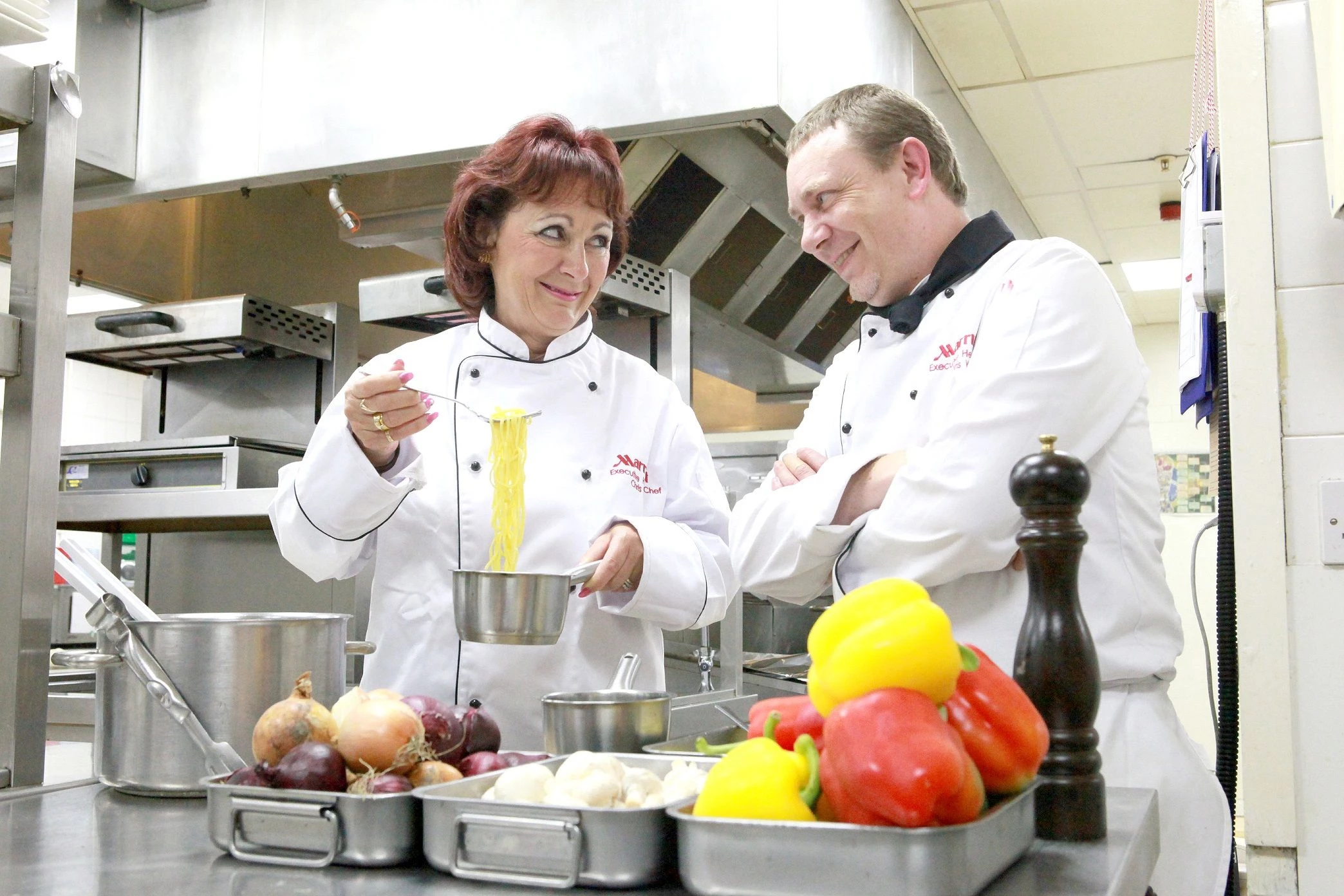 Executive Head Chef, Chris Wells and Jan Pallas for NSPCC