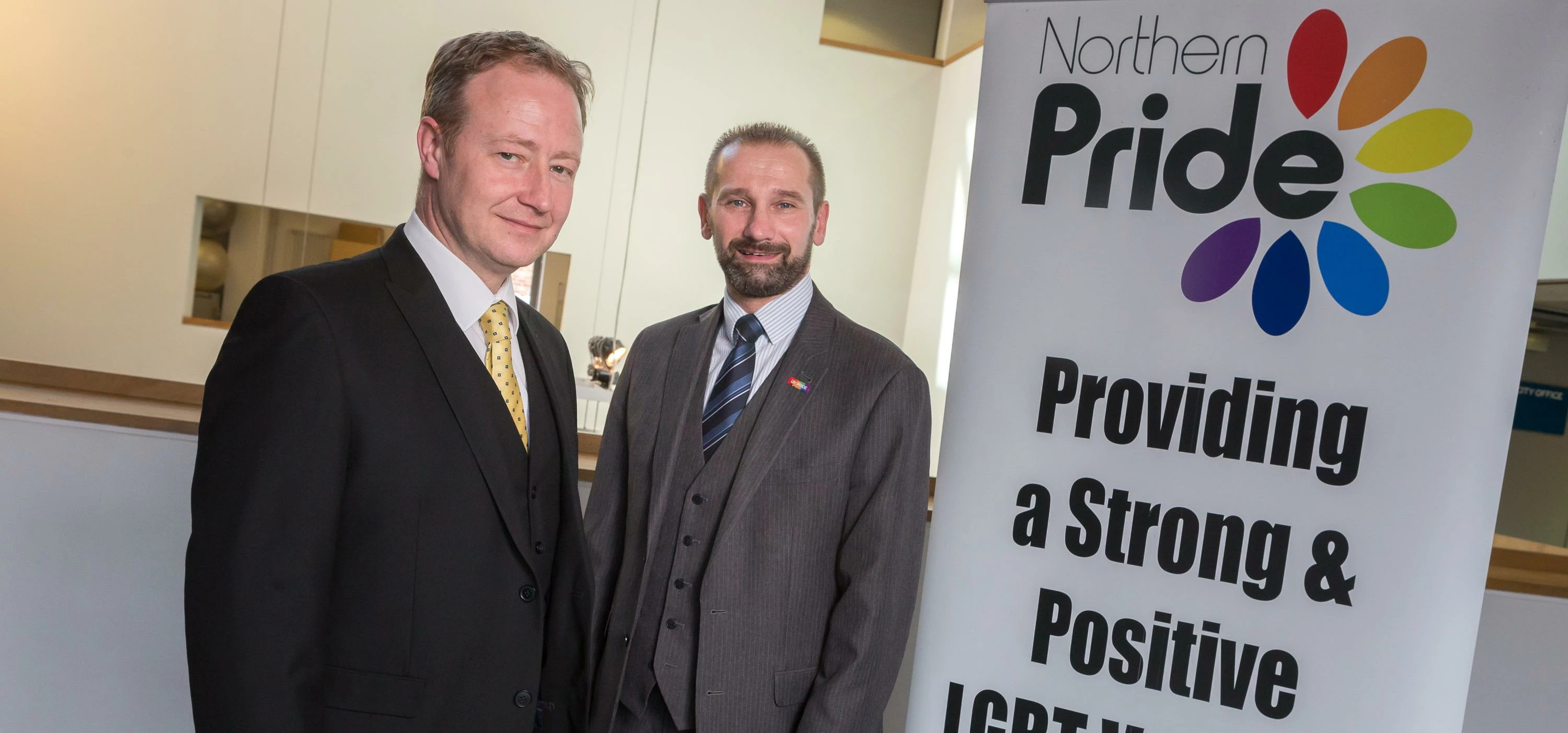 Left, David Wood, event catering manager for Ramside Estates with chair of Northern Pride Mark Nicho