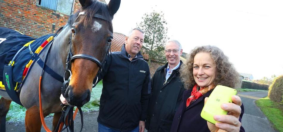 (from left) Keith Hanson of Fine EquinITy Ltd, Neville Bearpark of UNW and Jane Siddle of NEL Fund M