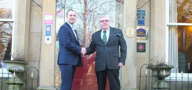 David Tindall, MD of Talk Straight, left with Colin Clarkson, of Rombalds