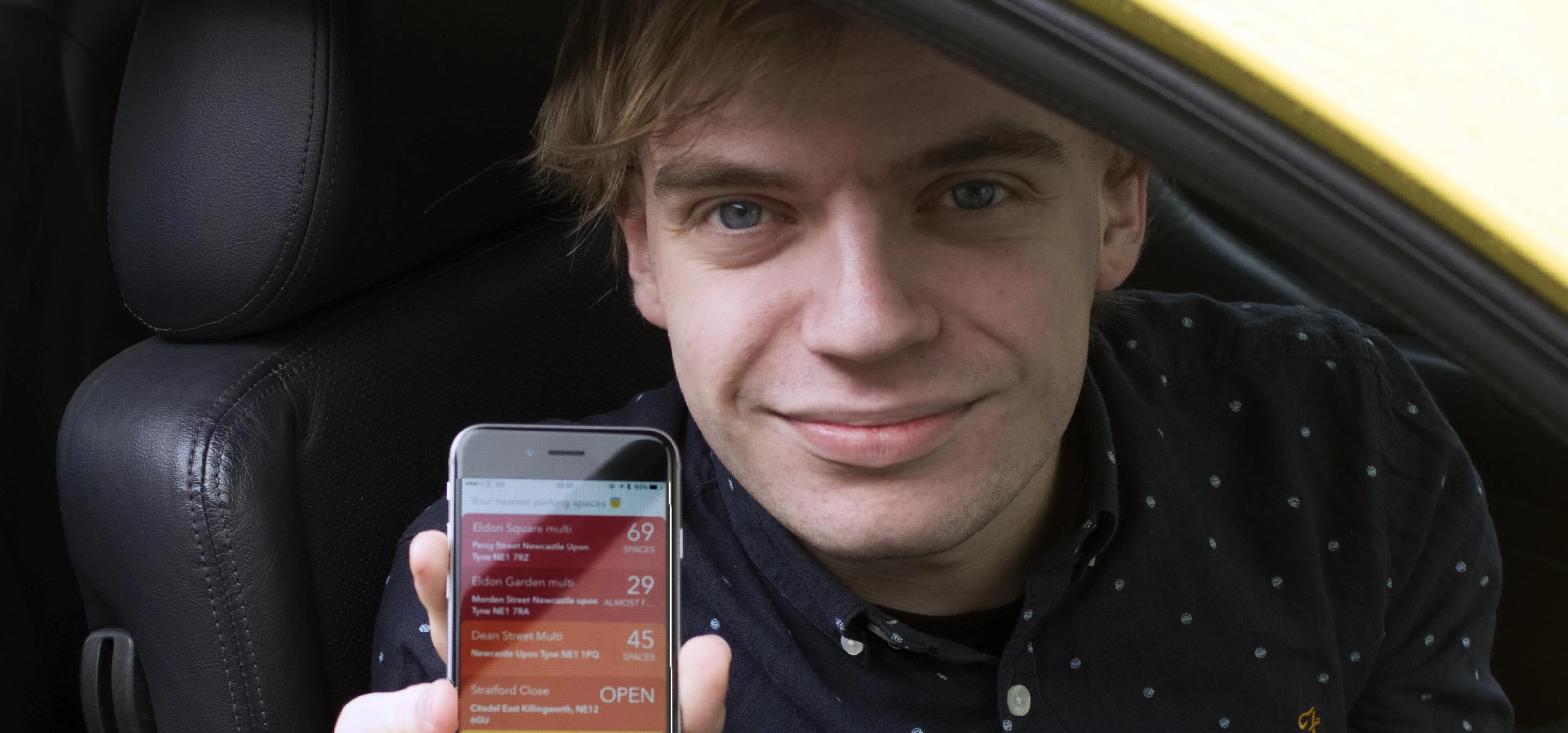 Entrepreneur Dylan McKee who has launched the Parking Fairy app