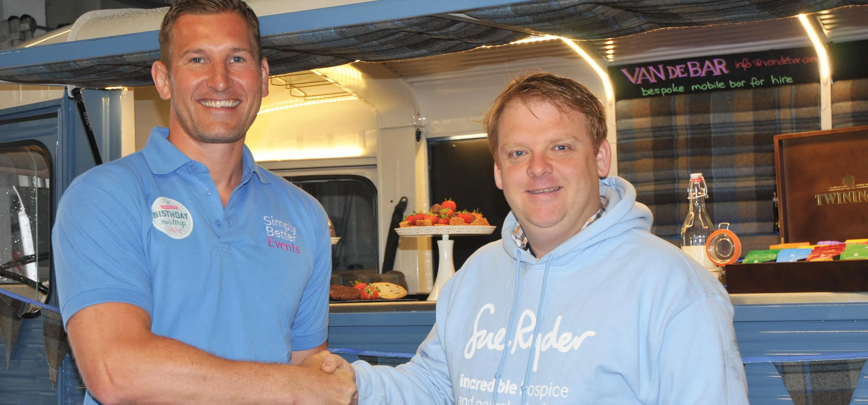 Rob Woodhead, Simply Better Events and Andrew Wood, Sue Ryder Manorlands