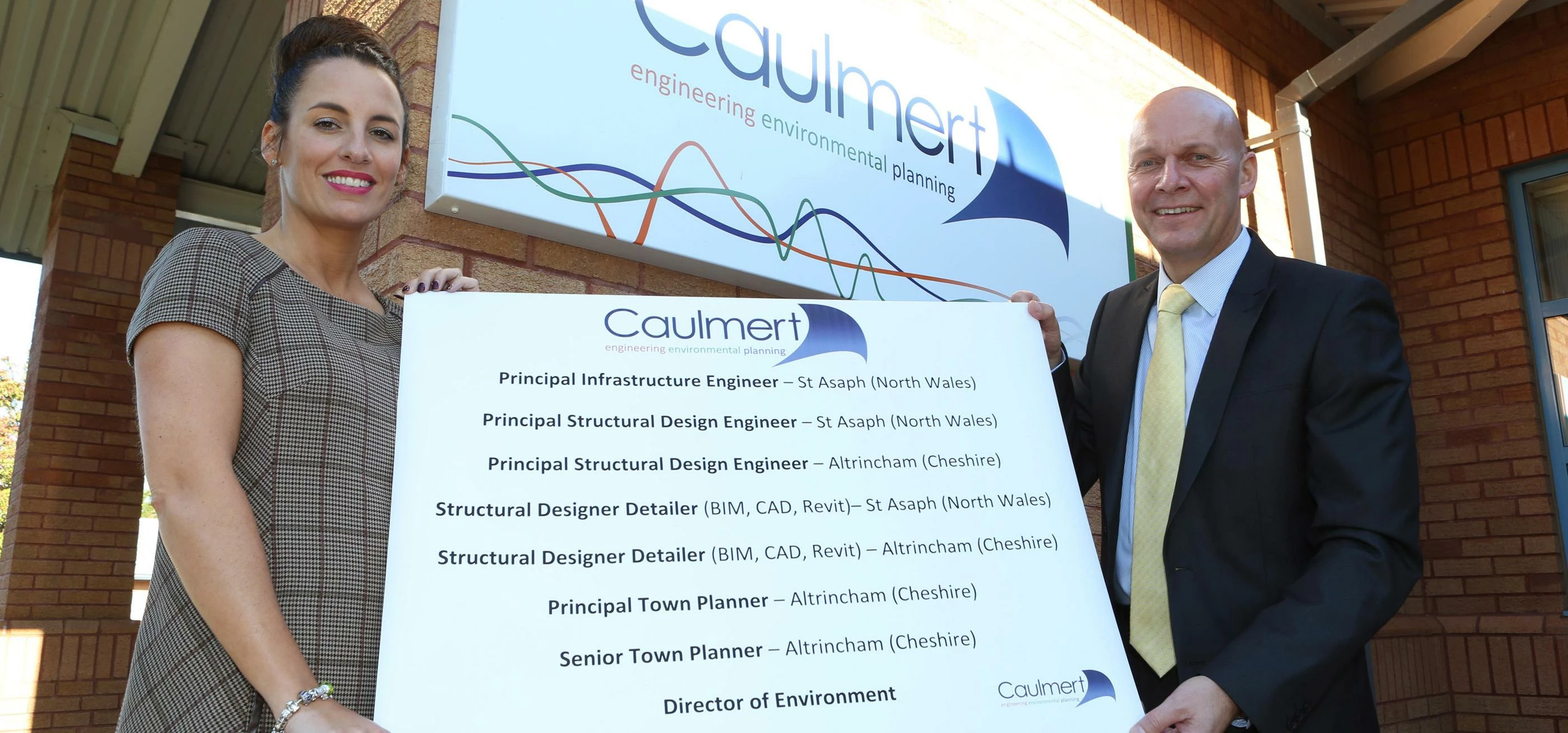Caulmert director Donna Milne and managing director Mike Caulfield are looking for new recruits