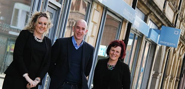 Lsa Dennett, Jonathan Morgan and Jacqui Pringle of Morgans