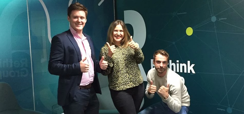 L-R: Ben Bargh, Nicola Hallam and Aled Pugh