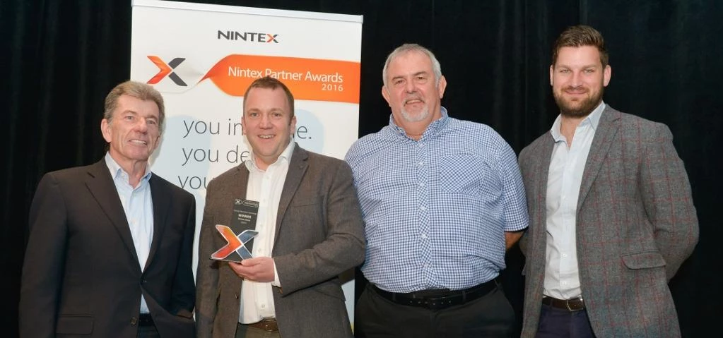 L to R: John Burton, CEO, Nintex; Justin Short, director, Synergi; Perry Gale, VP Sales EMEA, Nin-