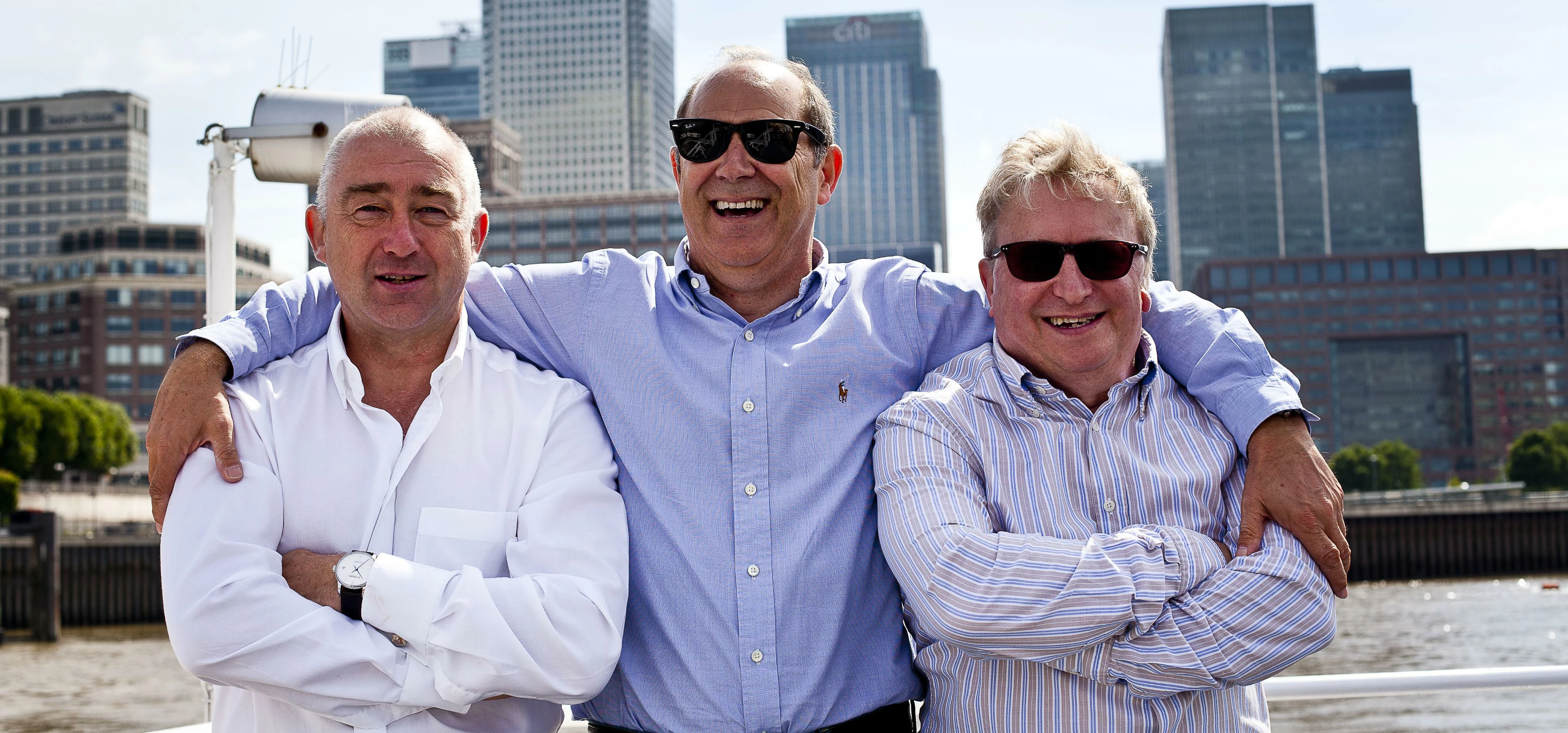 Christopher Ward co-founders Chris Ward (left), Mike France (centre) and Peter Ellis (right)