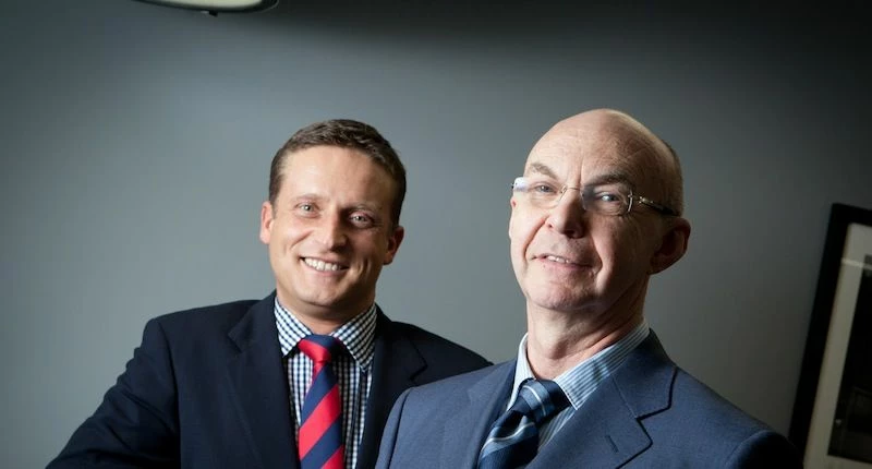James Gill (left) and Denis Hall (right)