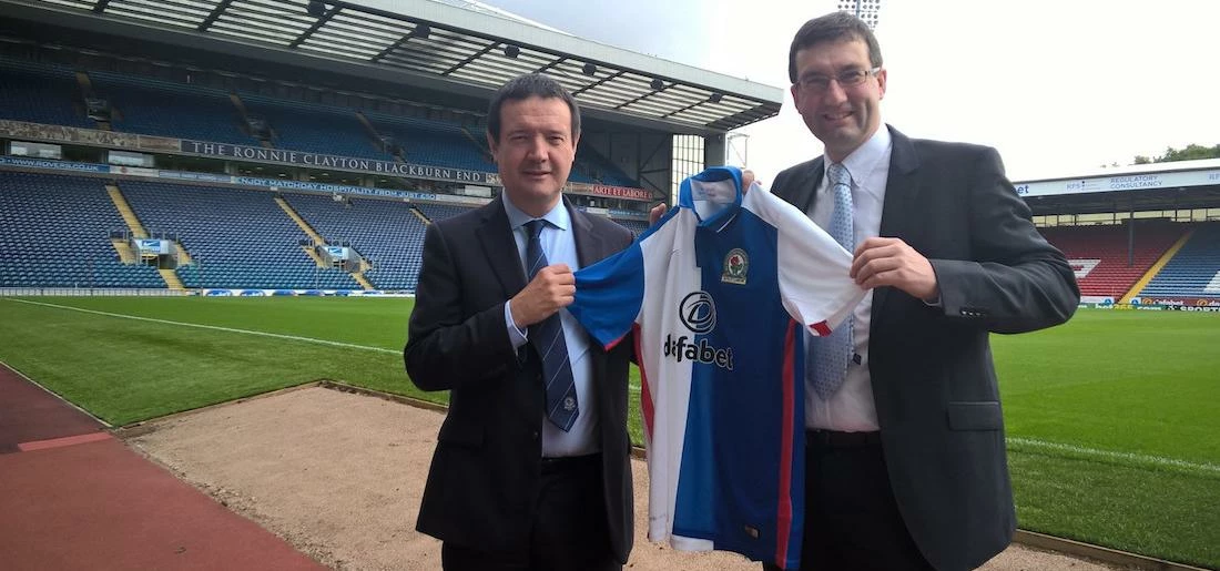 From left to right : Mike Cheston of Blackburn Rovers FC and David Gorton from PM+M