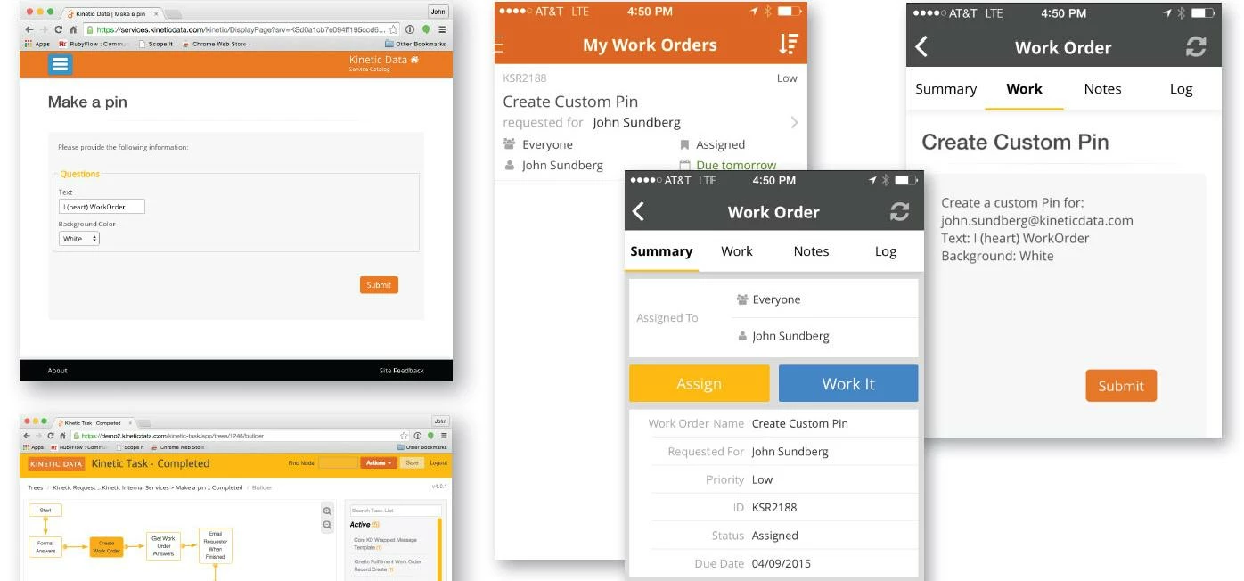 Kinetic Fulfillment has access via desktop or mobile web, as well as iOS and Android apps.