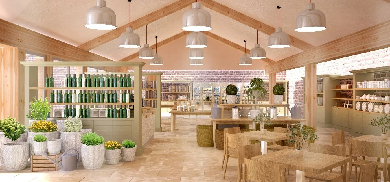 Inside the visitor centre at Wynyard Hall's Walled Garden