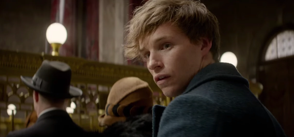 Eddie Redmayne in Fantastic Beasts and Where to Find Them. Image: Warner Bros. Pictures - YouTube