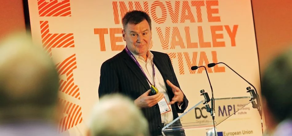 James Robson MBE speaking at the Innovate Tees Valley Festival