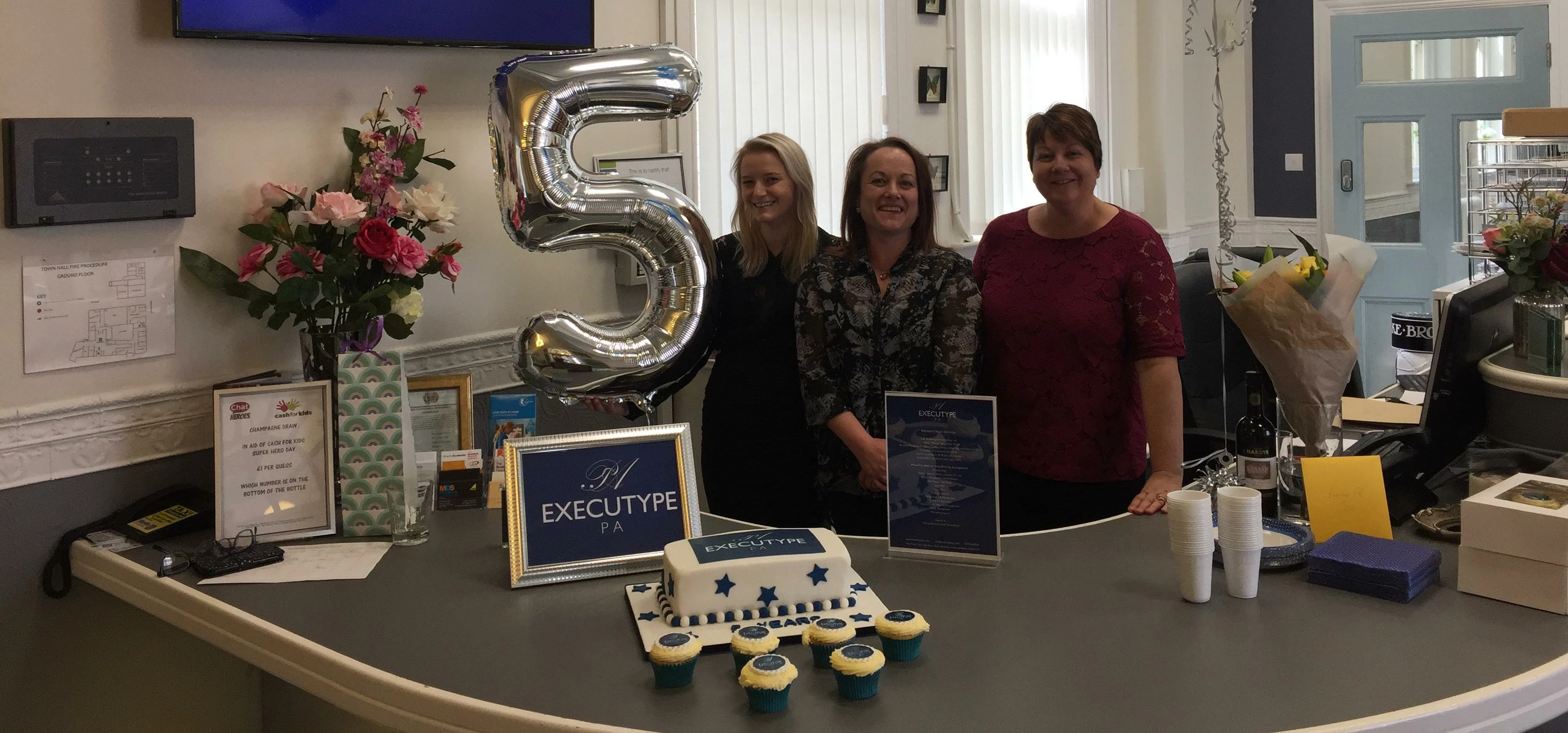 From left to right: Sarah Howells, Sharon Watson and Carol Charlton – the team at Executype PA Ltd c